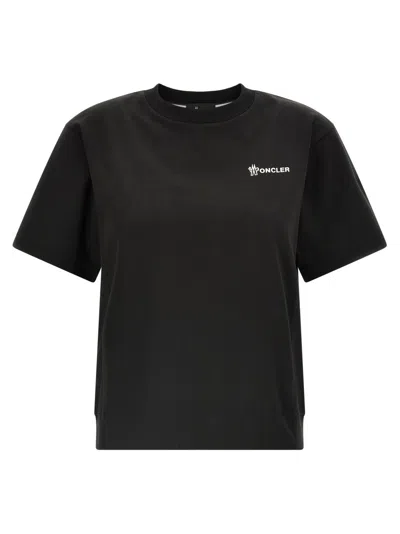 MONCLER BLACK EMBOSSED LOGO T-SHIRT