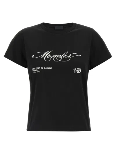 Moncler Black Embroidery T-shirt