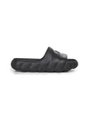 Moncler Lilo Slide Sandals With Embossed Logo In Black