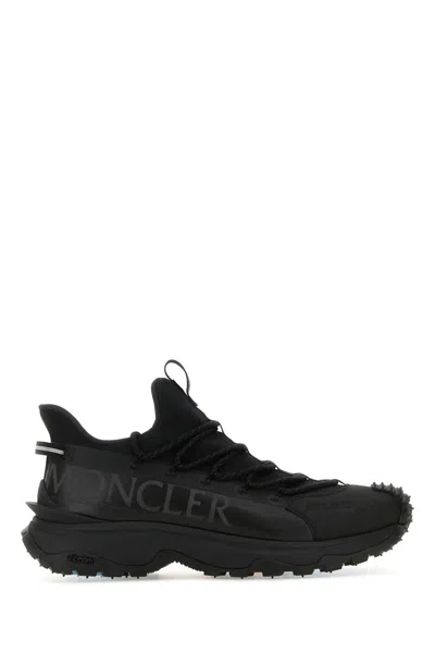 Moncler Black Fabric And Rubber Trailgrip Lite2 Sneakers
