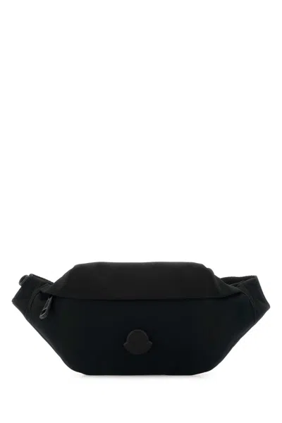 Moncler Black Fabric Small Durance Belt Bag In Gray