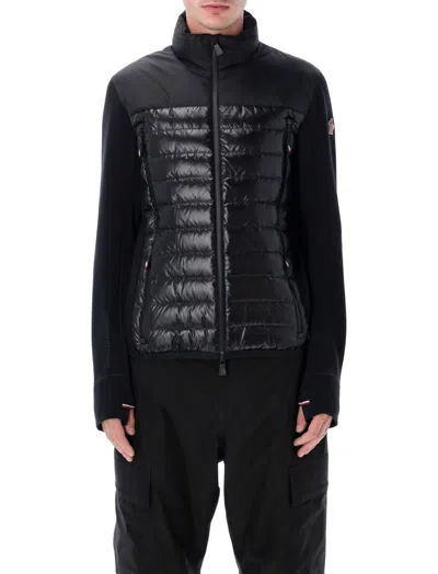 Moncler Padded Sweatshirt With High Collar And Long Sleeves In Black