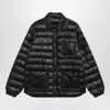 Moncler Collared Neck Jacket Front Pockets Long Sleeves In Black