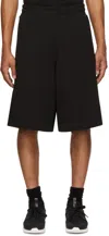 Moncler Black French Terry Shorts In 999 Black