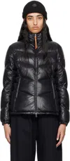 Moncler Womens Black Gast Brand-patch Shell-down Jacket In 999 Black