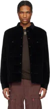 Moncler Grenoble Black Stretch Corduroy Gelt Down Jacket In 999 - Black