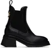 Moncler Gigi Embellished Leather Chelsea Boots In 999 Black