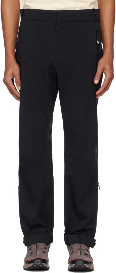 Moncler Black Gore-tex Jogging Trousers In 999 - Black