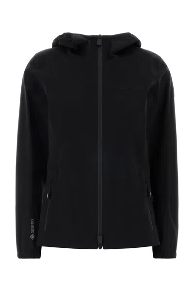 Moncler Gore Tex Valles Hooded Windbreaker Jacket In Black