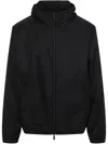 Moncler Polset Hooded Short Down Jacket, Men, Black, Size: 6 In Black