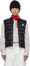 Moncler High Collar Puffer Quilted Sleeveless Jacket In 999 - Black