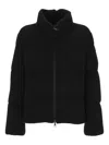Moncler High Neck Padded Blazer With Long Sleeves In Black