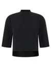 Moncler X Ee72 By Edward Enninful Neoprene Cropped T-shirt In Black