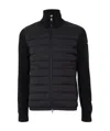 Moncler Padded Cardigan With Zip In Black