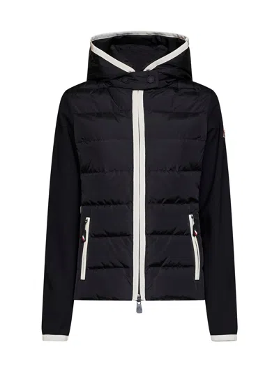 Moncler Black Hooded Padded Zip-up Sweatshirt
