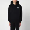Moncler Black Hoodie With Logo In Black