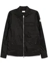 Moncler Black Jacket With Front Pockets In Black