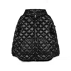 Moncler Diamond-quilted Hooded Short Down Jacket In Black