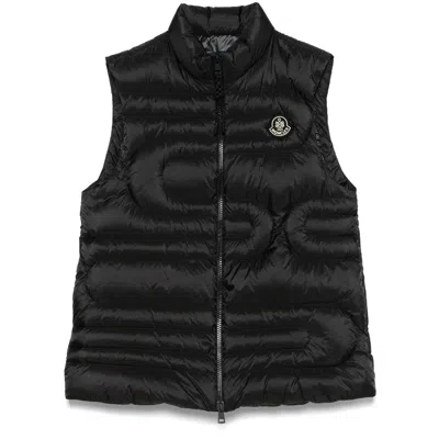 Moncler Black Jackets - Waistcoat & Gilets Women