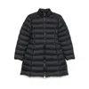 Moncler Puffer Jacket Long High Collar In Black