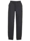 Moncler Black Joggers In Stretch Technical Nylon Trousers Black