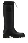 Moncler Black Kickstream High Rain Tall Boots In Black