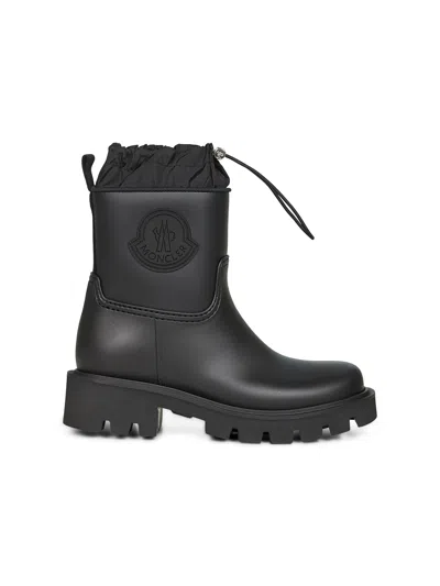 MONCLER BLACK KICKSTREAM RAIN BOOTS
