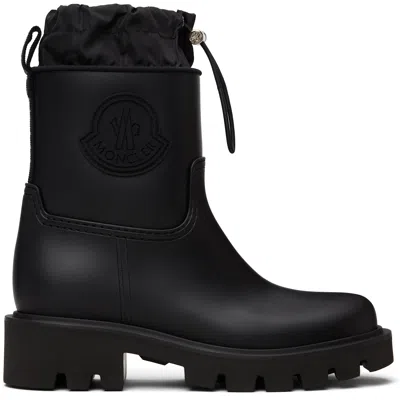 Moncler Black Kickstream Rain Boots