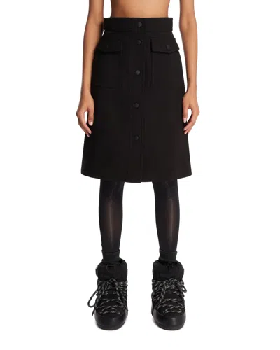 Moncler Black Knee-length Technical Twill Skirt