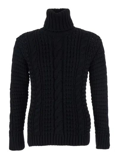 Moncler Black Knitted Turtle Neck Sweater