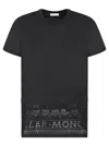 Moncler Black Lace Jersey T-shirt In Black