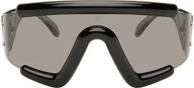 Moncler Black Lancer Sunglasses In 01a Black Transparen