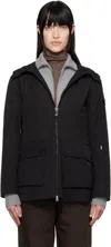 Moncler Leandro Hooded Parka Jacket In 999 Black