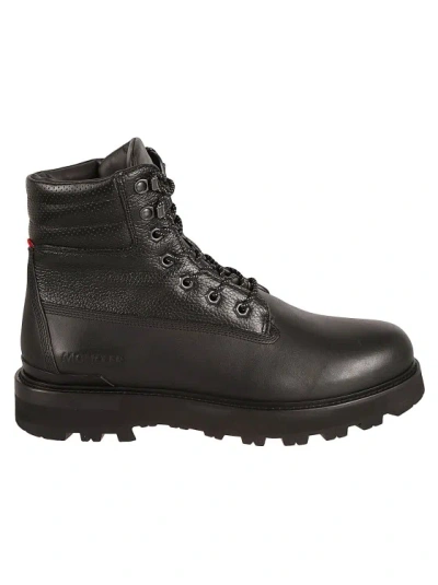 Moncler Black Leather Boots
