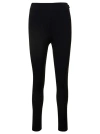 MONCLER BLACK LEGGINGS WITH ZIPPED POCKET IN STRETCH POLYAMIDE