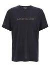 Moncler Logo Crewneck T-shirt In Black