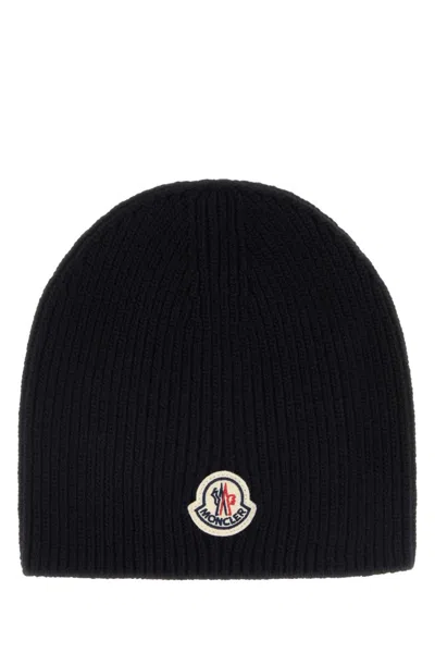 Moncler Black Logo Beanies Cap