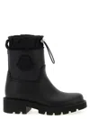 Moncler Drawstring Embosssed-logo Rain Boots In Black