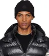 Moncler Black Logo Cotton Beanie