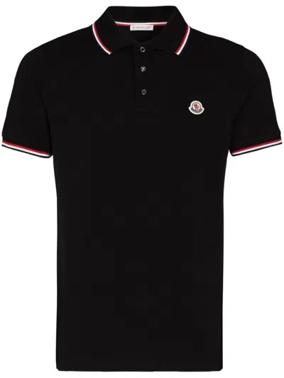 Moncler This Polo Shirt Features A Timeless Design That Transcends The Seasons In Black