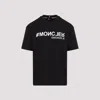 Moncler S Embossed-branding Crew-neck Relaxed-fit Cotton-jersey T-shirt Black In Black