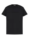 Moncler Crew Neck Cotton T-shirt In Black