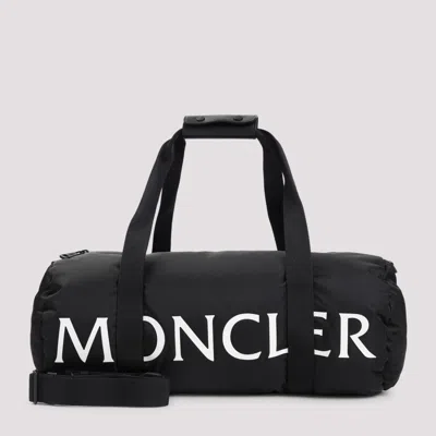 MONCLER BLACK LOGO DUFFLE BAG