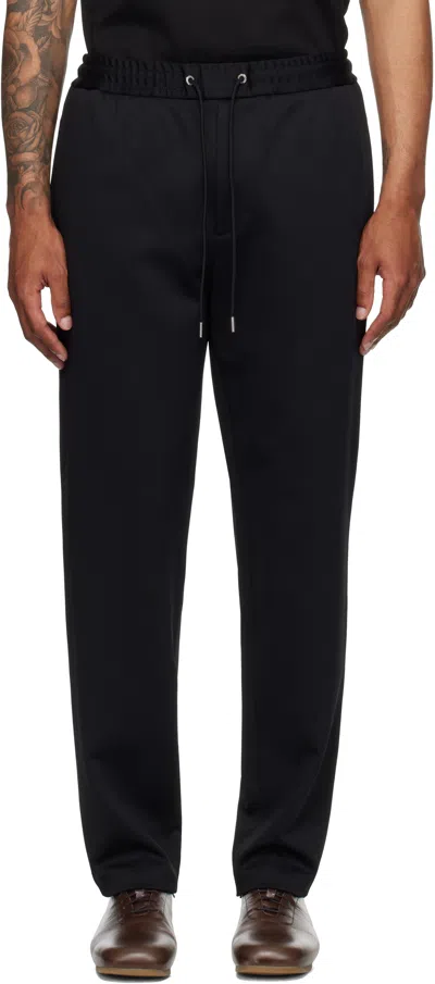 MONCLER BLACK LOGO JOGGING TROUSERS