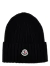 Moncler Women Beanie Wool And Cashmere Hat In Black