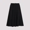 Moncler A-line Pleated Midi Skirt In Black