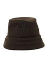 Moncler Black Logo Patch Bucket Hat In Black