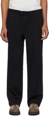 Moncler Black Logo Patch Cotton & Neoprene Sweatpants In 999 - Black