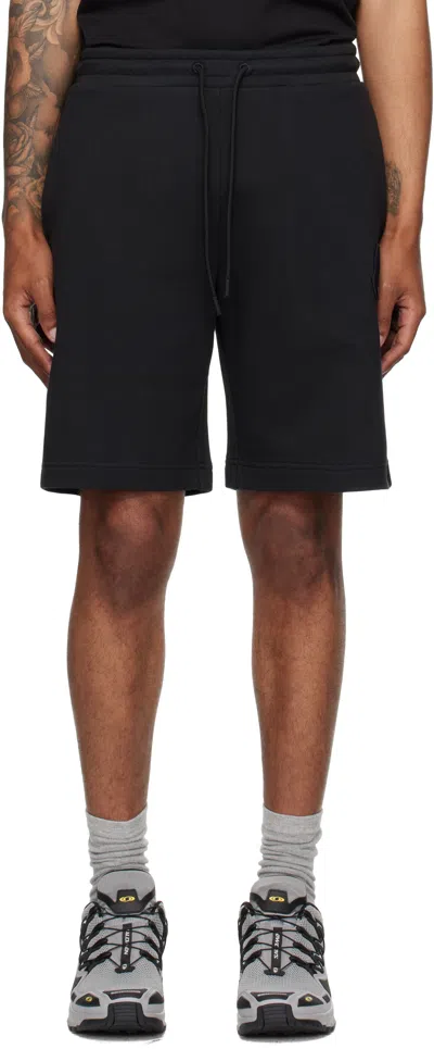 Moncler Black Logo Patch Cotton Shorts