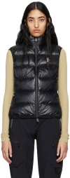 Moncler Grenoble Padded Zip Up Jersey Gilet In 999 Black